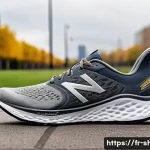 뉴발란스 프레쉬폼과 아디다스 퓨어부스트 비교 - A modern, minimalist sneaker design inspired by New Balance Fresh Foam technology, featuring a sleek...